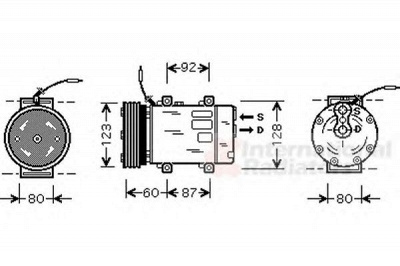 VAN WEZEL 4300k075 -  Компрессор, кондиционер